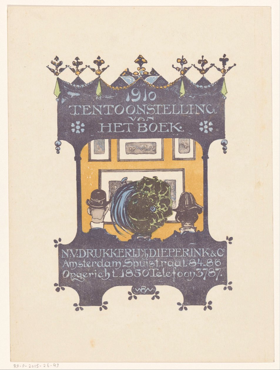 Advertisement of the Amsterdam Stone and Book Printing Company Dieperink & Co by Bernard Willem Wierink