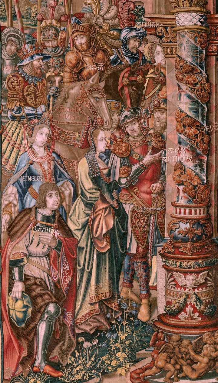 Flemish tapestry. Series The Honours. Faith. First tapestry in the series. Model Cartoonists from the circle of Bernard van Orley and Jan Gossaert. Manufacture Pieter van Aelst, Brussels. Ca 1550 by Bernard van Orley