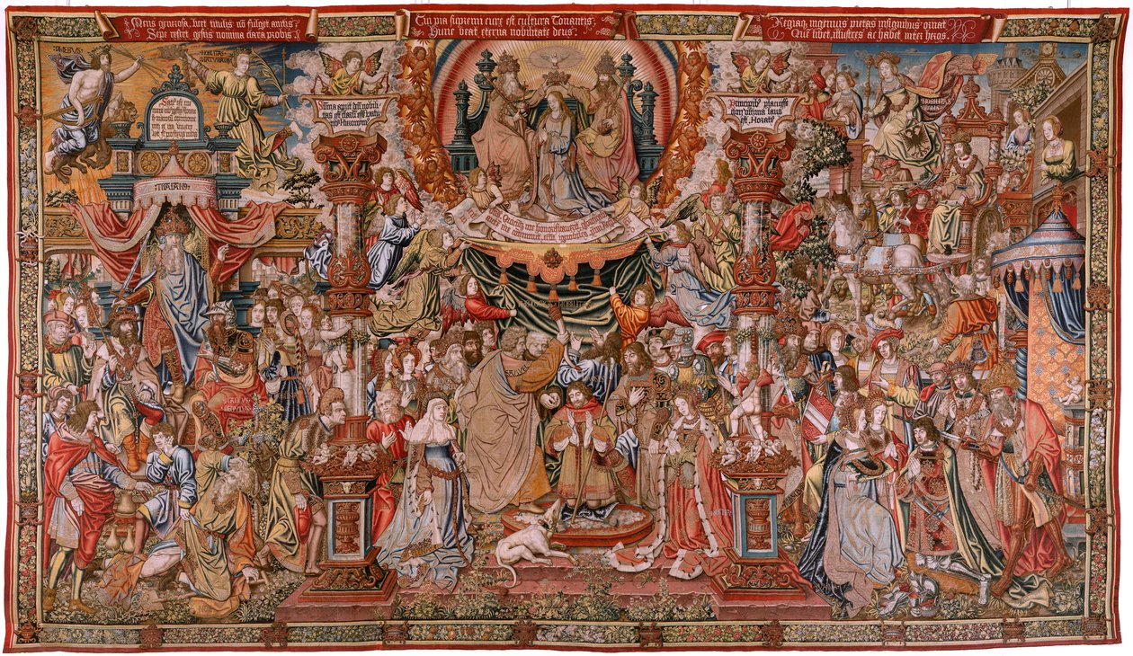 Flemish Tapestry. Series The Honours; Nobility. Fourth Tapestry in the Series. Model Cartoonists from the Circle of Bernard van Orley and Jan Gossaert. Manufacture Pieter van Aelst, Brussels. Ca 1550. Fabric Gold, Silver, Silk and Wool. by Bernard van Orley