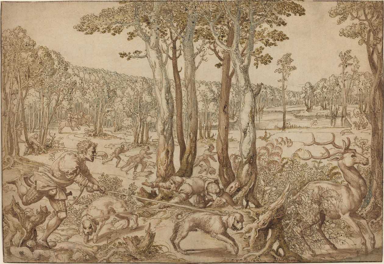 The Hunts of Maximilian: The Stag Hunt (August) by Bernard van Orley