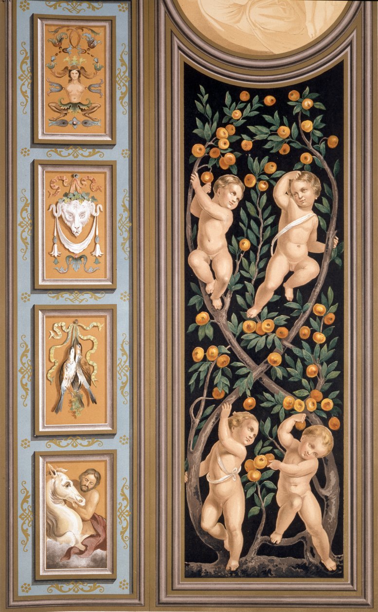 Fresco of Cupids from the Church of St. Ambroglio, Milan, from 