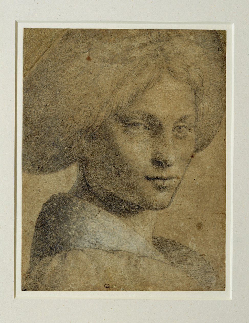 Portrait of a Woman Wearing a Turban, Three-Quarter View to the Right by Bernardino (attr. to) Luini