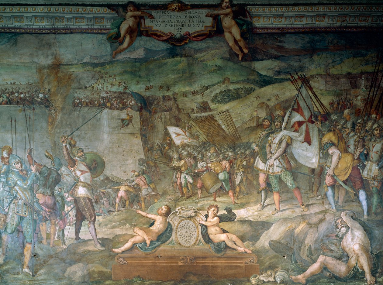 Battle of Bona between Genoese and Turks, September 16 by Bernardino Barbatelli Poccetti