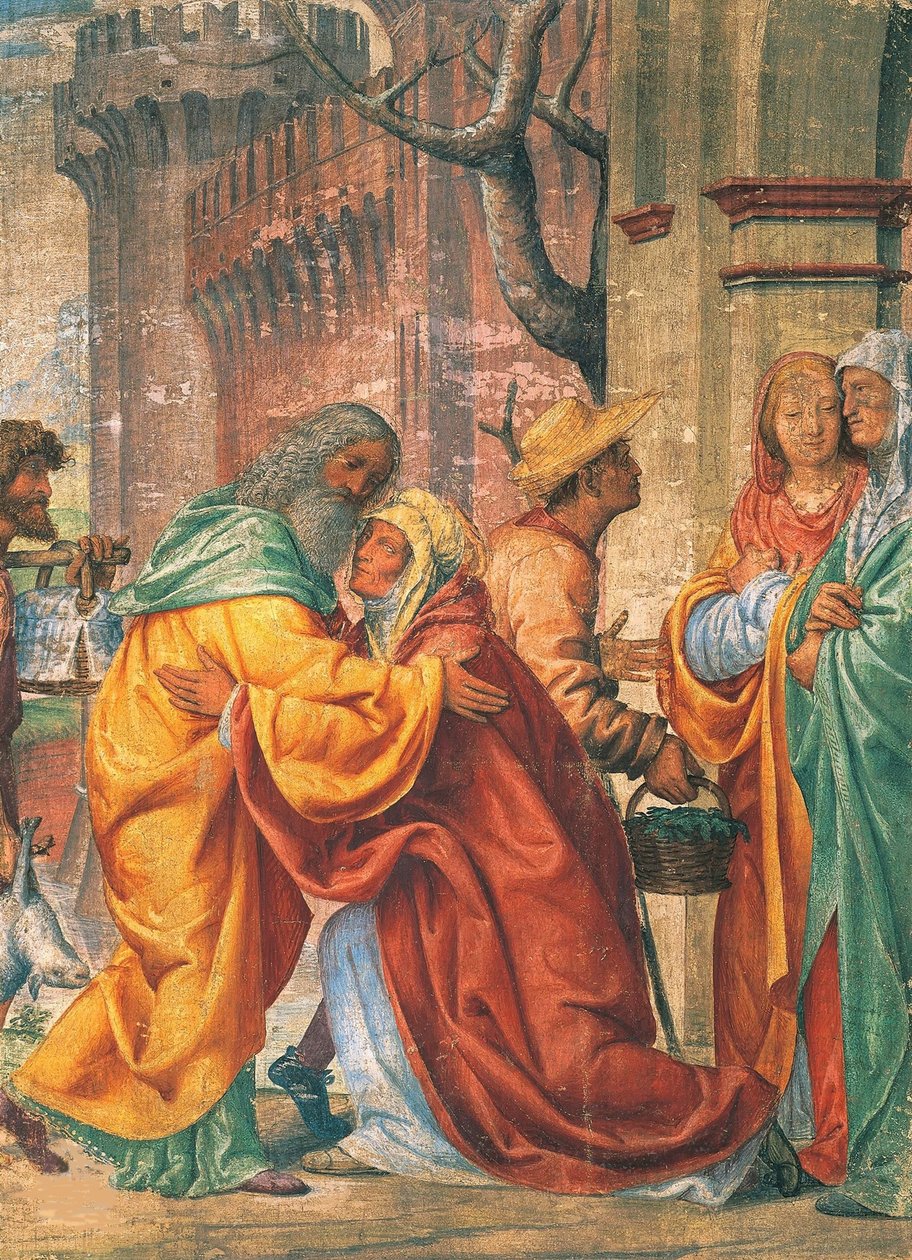 Meeting of Saints Joachim and Anne at the Golden Gate by Bernardino Luini