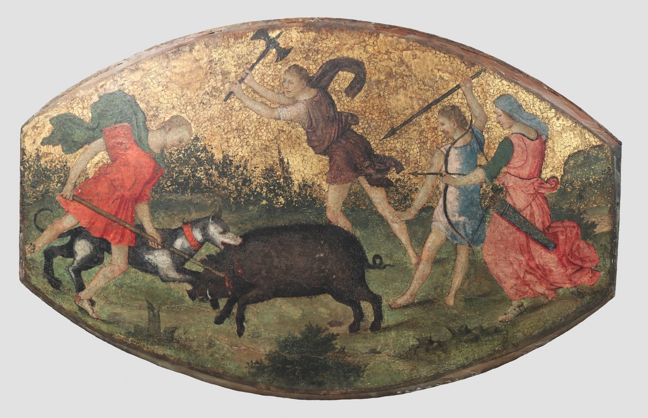 Hunt of the Calydonian Boar, ca. 1509 by Bernardino Pinturicchio