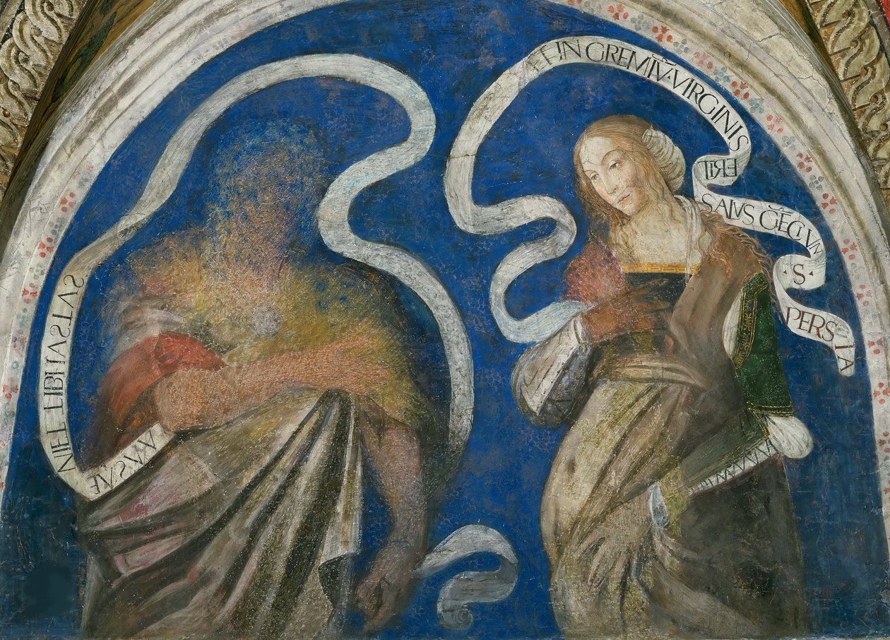 The Prophet Zechariah and the Persian Sibyl by Bernardino di Betto (workshop of) Pinturicchio