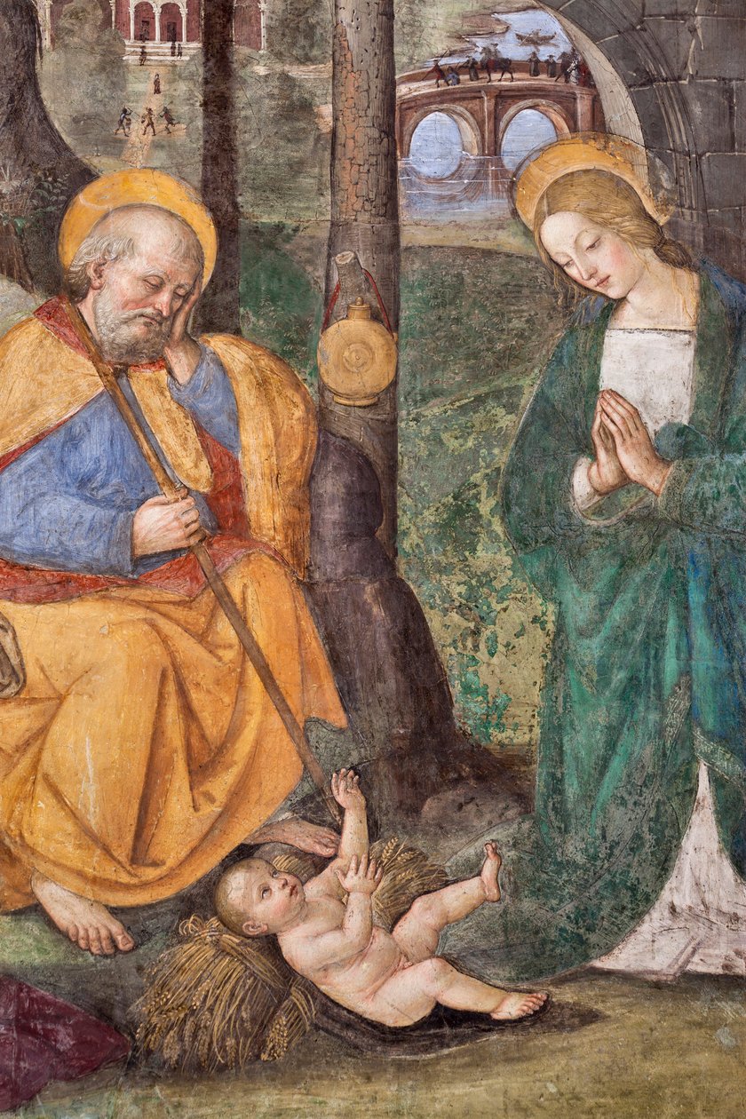 Adoration of the Shepherds (detail) by Bernardino di Betto Pinturicchio