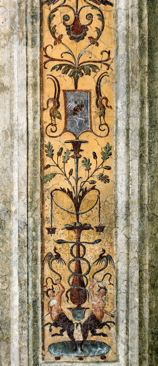 Detail of pilaster with grotesque figures by Bernardino di Betto Pinturicchio