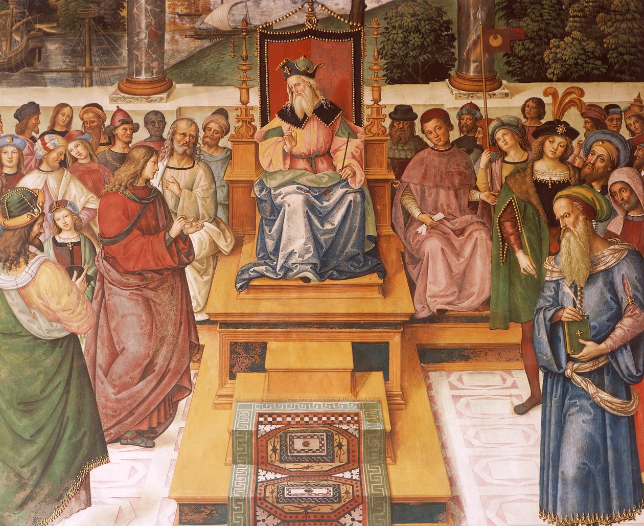 Enea Silvio Piccolomini Meeting King James I of Scotland (detail) by Bernardino di Betto Pinturicchio