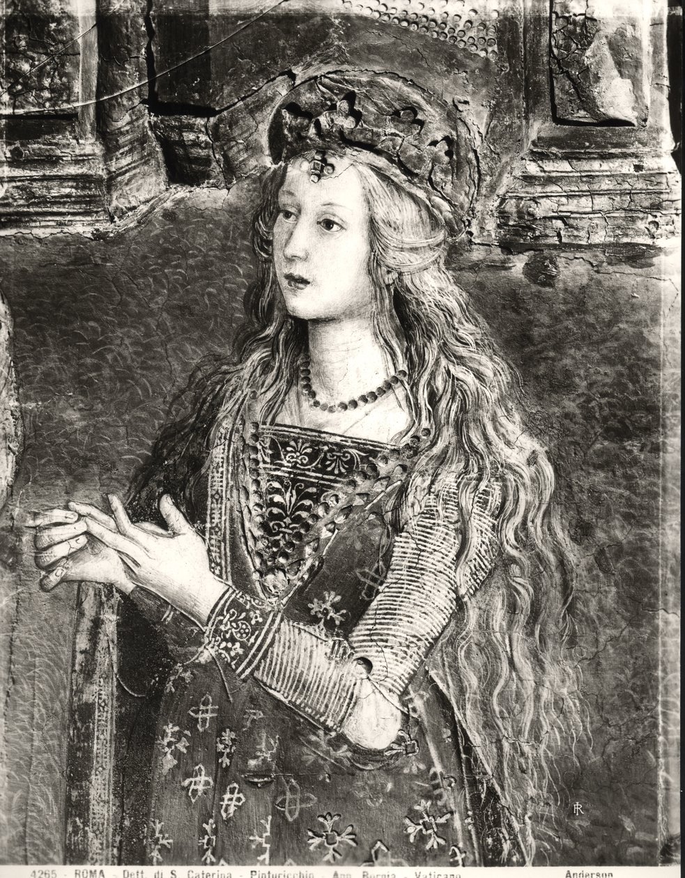 St. Catherine, possibly a portrait of Lucrezia Borgia from the Lives of the Saints cycle by Bernardino di Betto Pinturicchio
