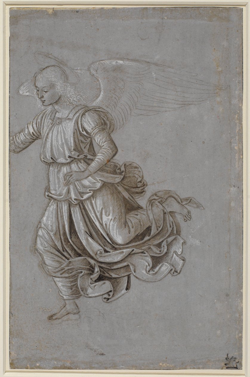 Study of a flying angel by Bernardino di Betto Pinturicchio