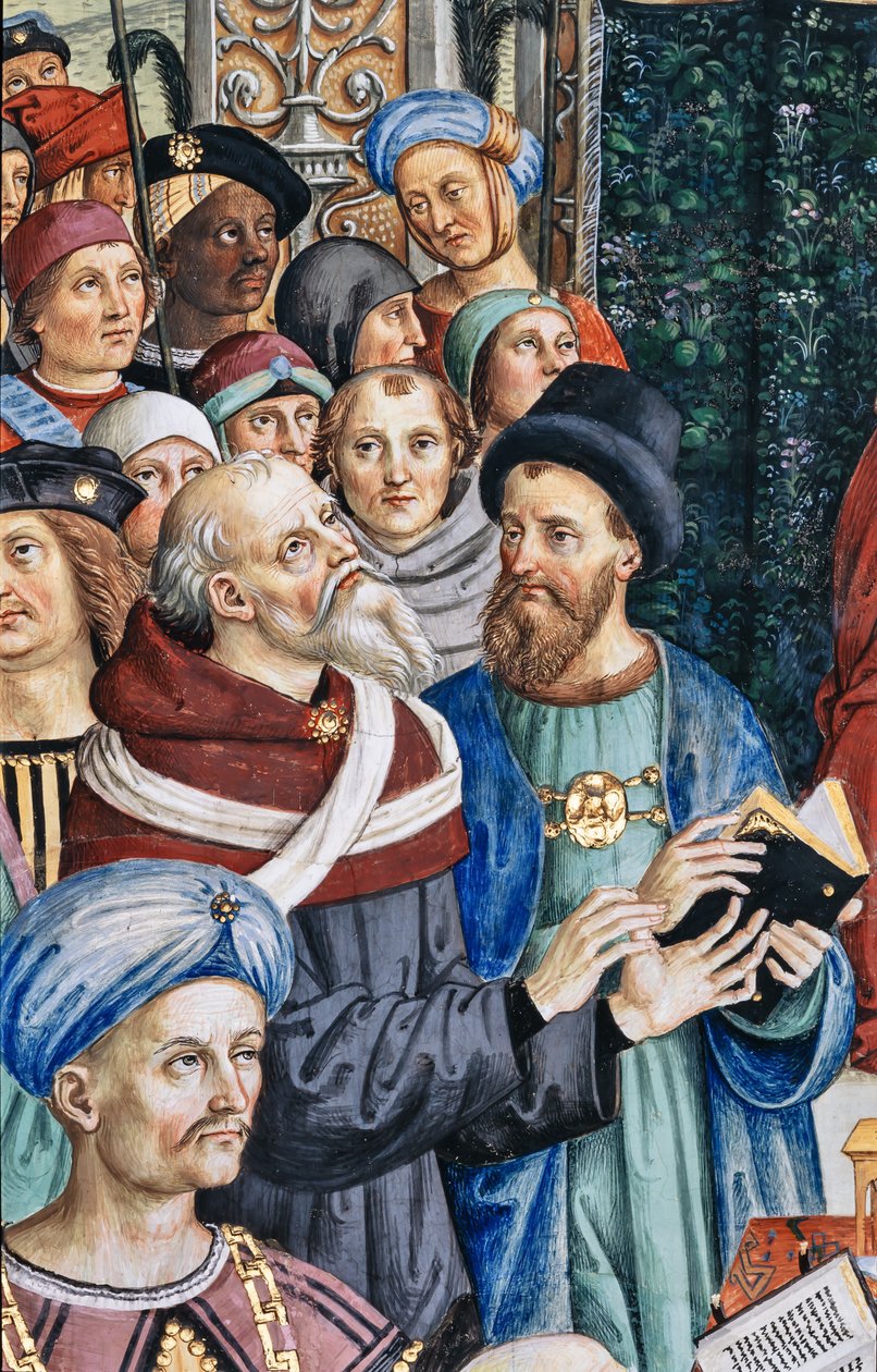 The Piccolomini Library, south west wall: “Pius II presides over the Diet of Mantua, June 1 by Bernardino di Betto Pinturicchio