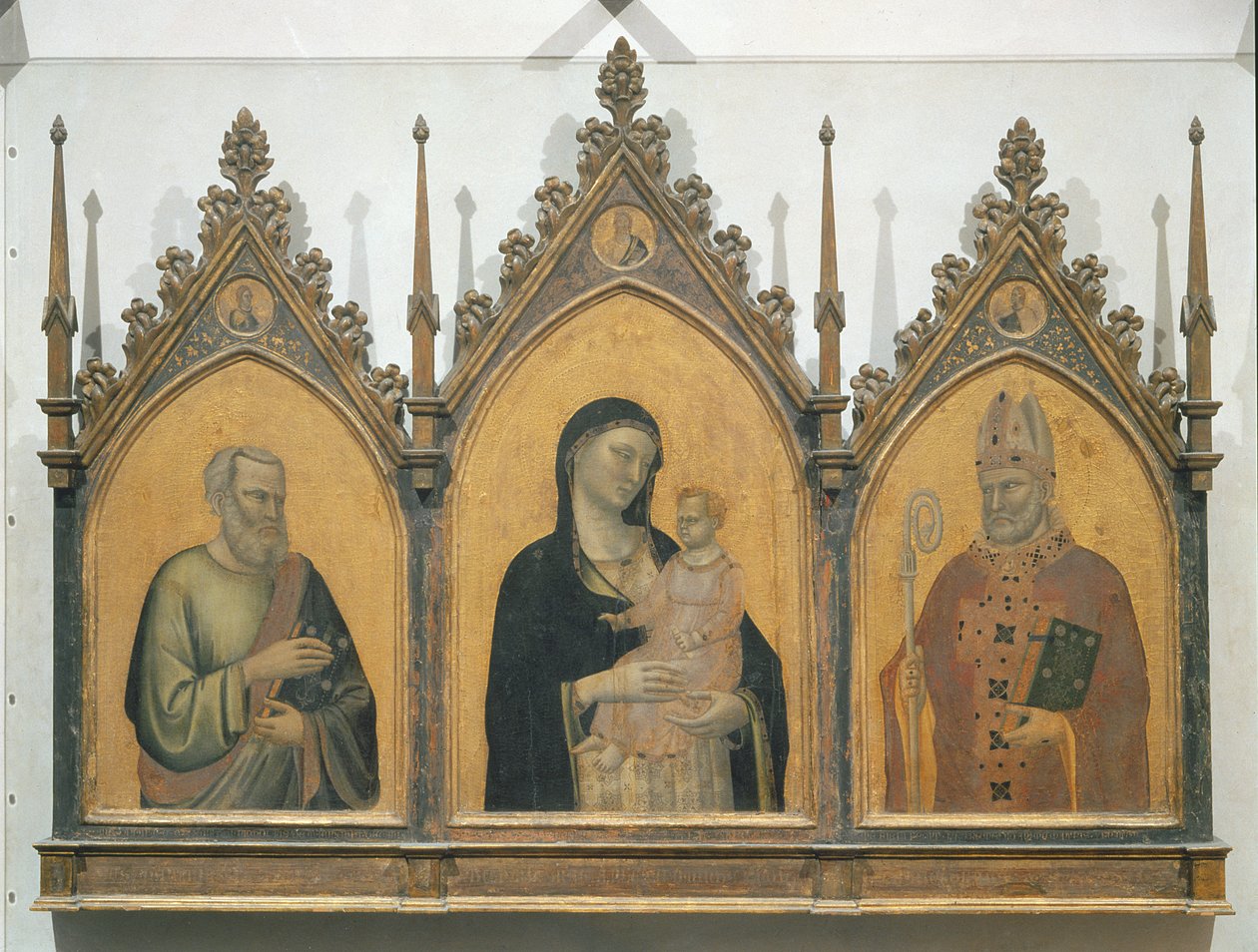 Madonna and Child with Saints Matthew and Nicholas (altarpiece, 1328) by Bernardo Daddi