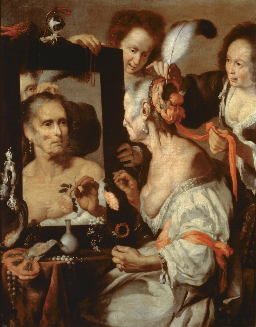 Old Coquette by Bernardo Strozzi