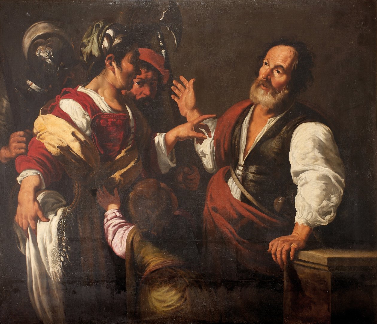 The Denial of Saint Peter by Bernardo (follower of) Strozzi