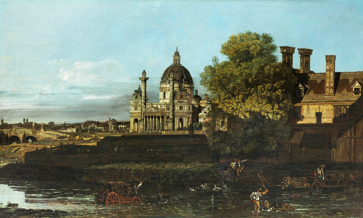 Vienna Karlskirche by Bernardo Bellotto