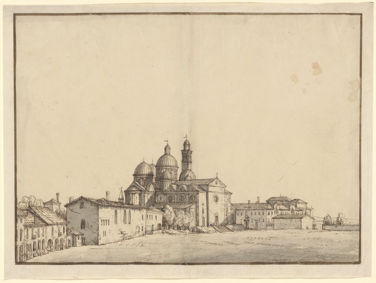 Santa Giustina and the Prato della Valle at Padua by Bernardo Bellotto