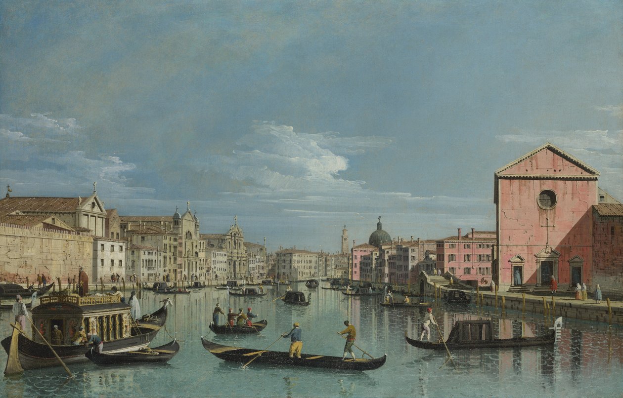 Venice. Upper Reaches of the Grand Canal facing Santa Croce by Bernardo Bellotto