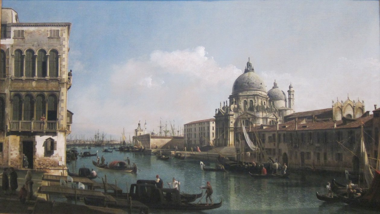 View of the Grand Canal: Santa Maria della Salute and the Dogana from Campo Santa Maria Zobenigo by Bernardo Bellotto