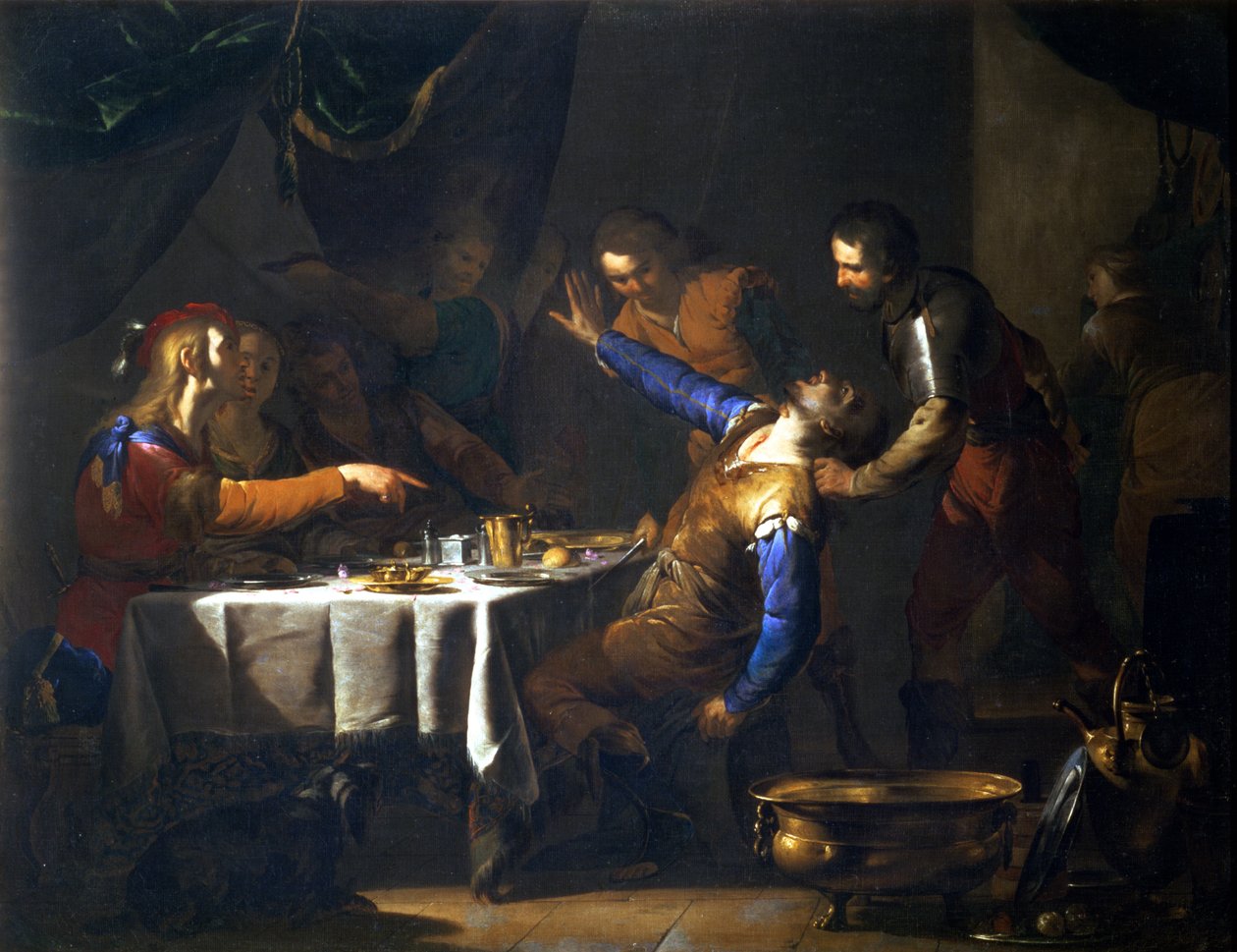 The Murder of Amnon by His Brother Absalom by Bernardo Cavallino