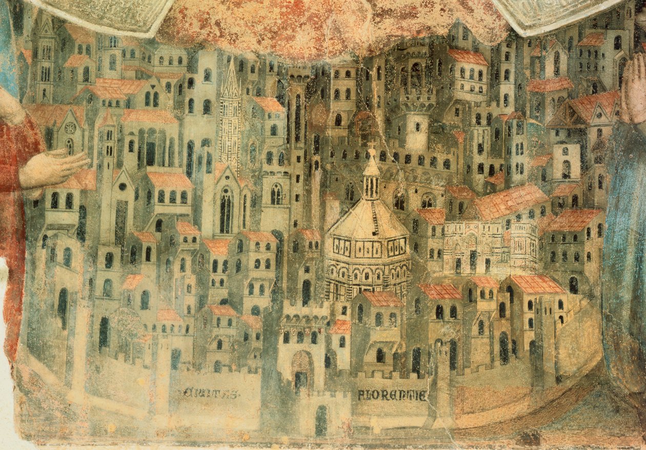 View of Florence (detail) by Bernardo Daddi