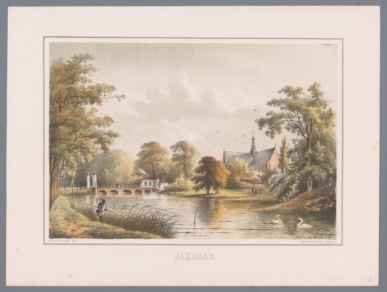 City View in Alkmaar (Alkmaar) by Bernardus Gerardus ten Berge