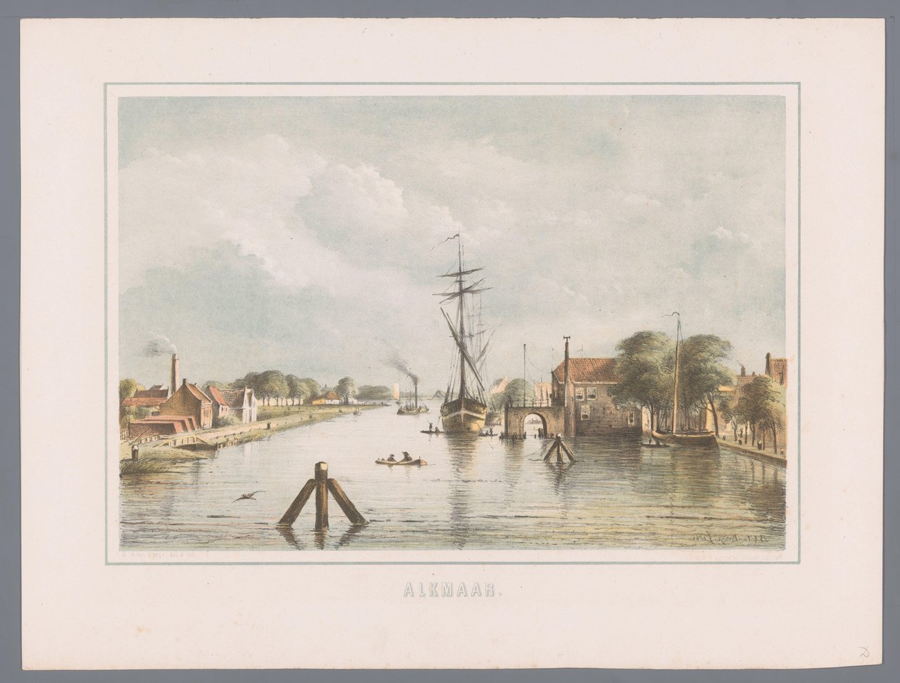 Cityscape of Alkmaar by Bernardus Gerardus ten Berge