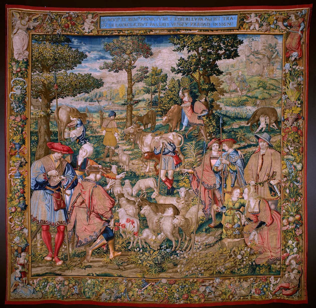 Flemish Tapestry. Series The Foundation of Rome: Faustulus Meets Romulus and Remus. Cartoonist Barend van Orley. Brussels Manufacture. 1525-1530 by Bernart van (attr. to) Orley