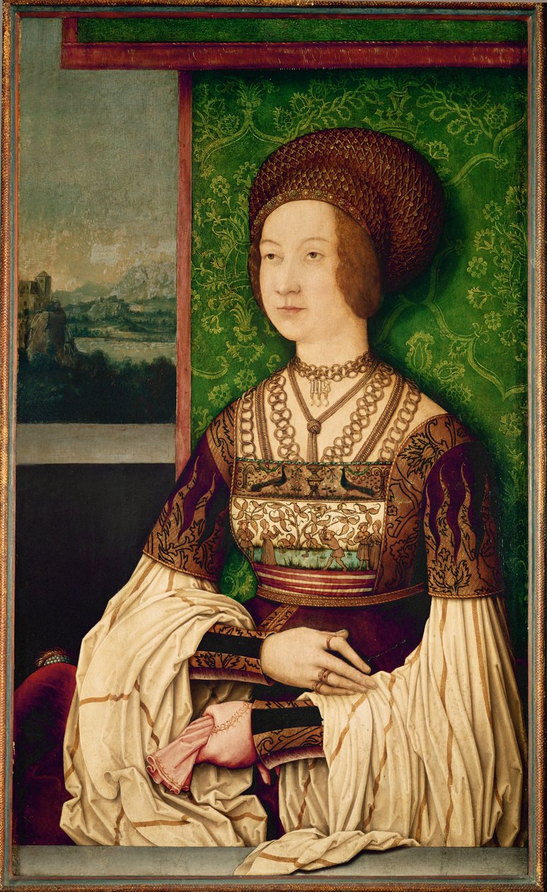 Bianca Maria Sforza, Second Wife of Emperor Maximilian I by Bernhard Strigel