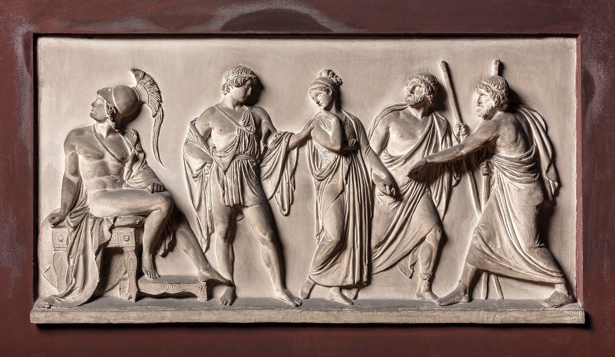 Briseis Is Led Away from Achilles by Agamemnon