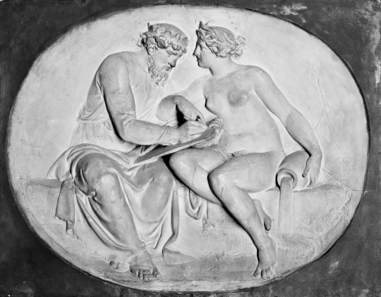 King Numa Pompilius Conversing with the Nymph Egeria in Her Grotto by Bertel Thorvaldsen