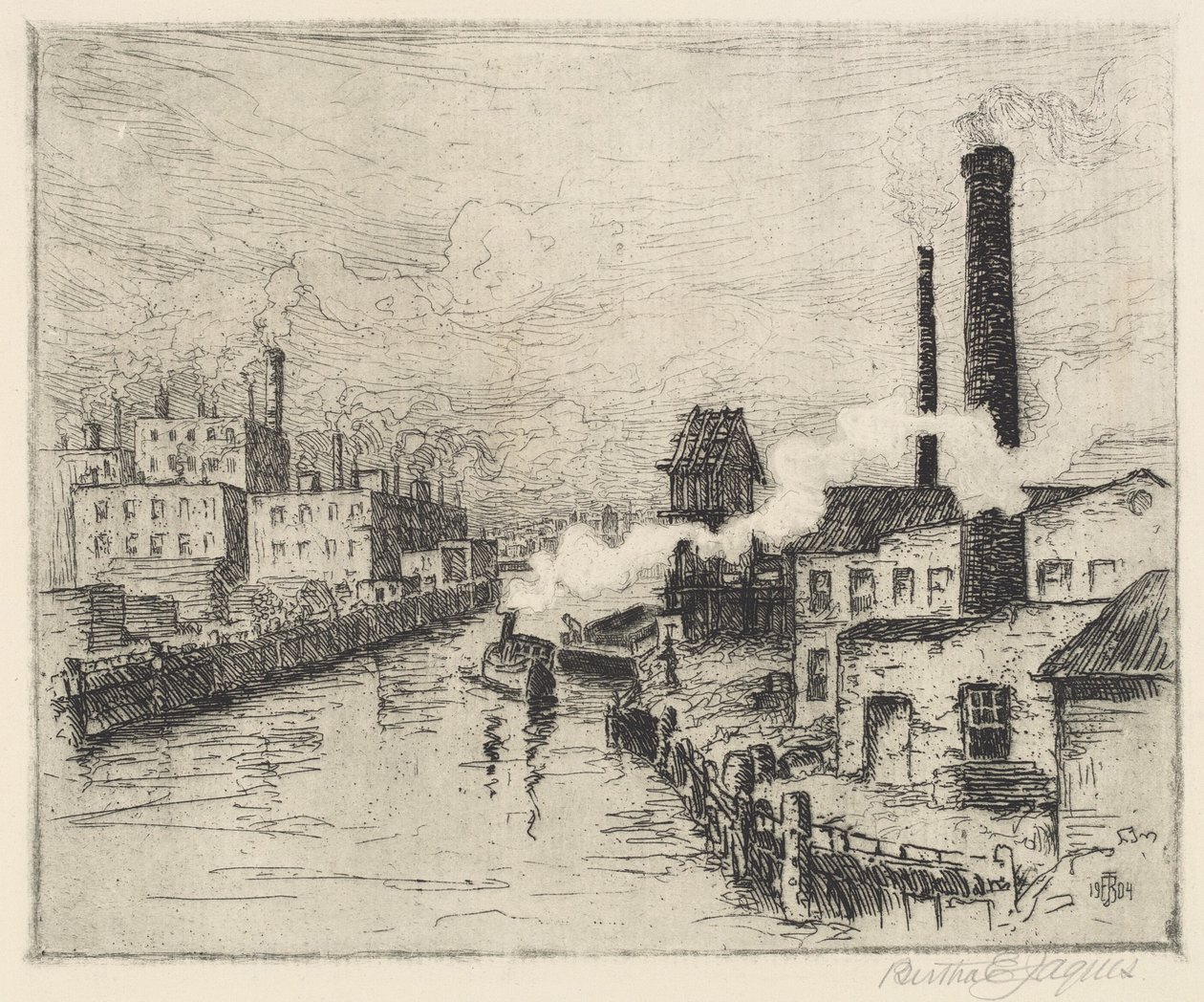 Factories on the Chicago River by Bertha Evelyn Jaques