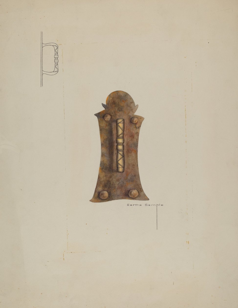 Iron Door Handle by Bertha Semple