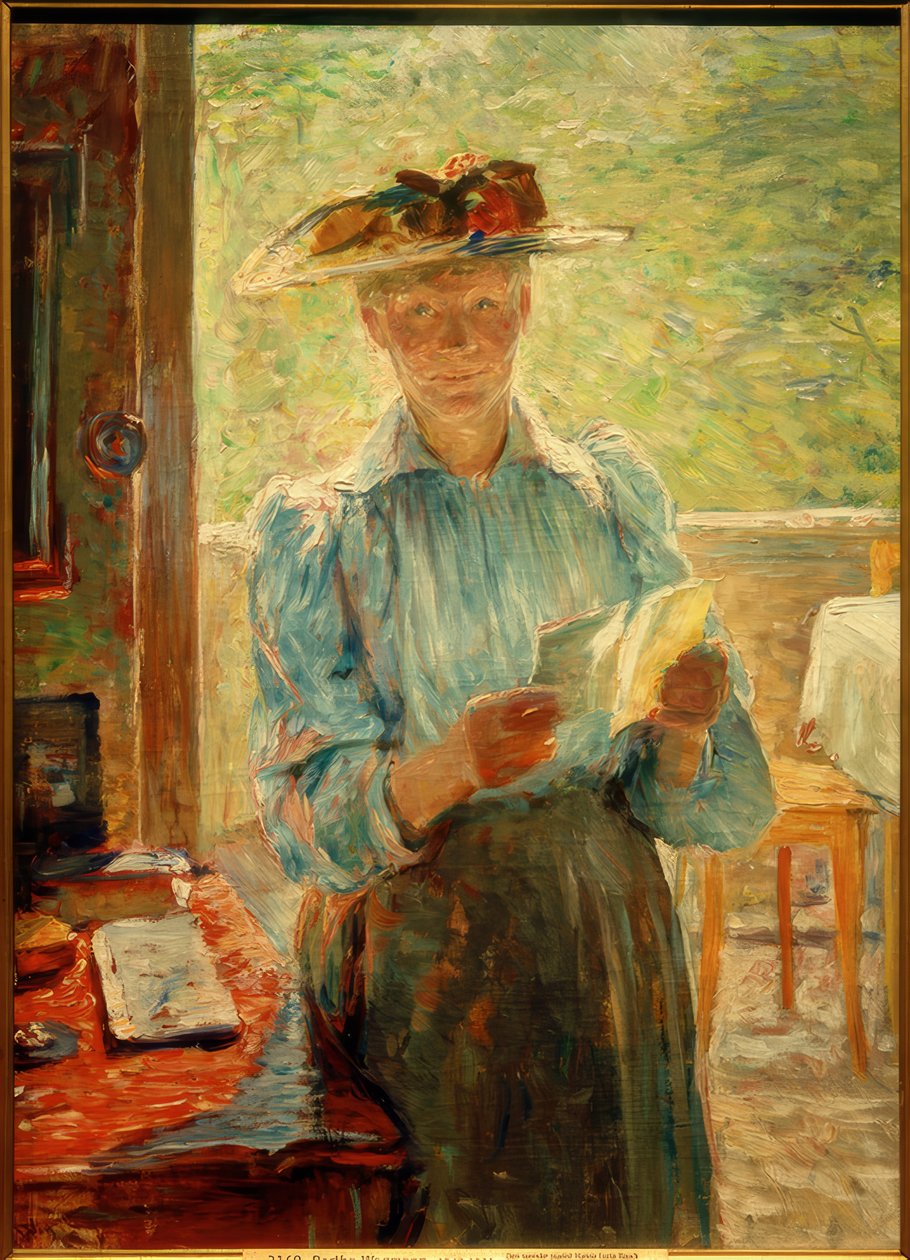 Portrait of the Swedish Pianist Hanna Lucia Bauck by Bertha Wegmann