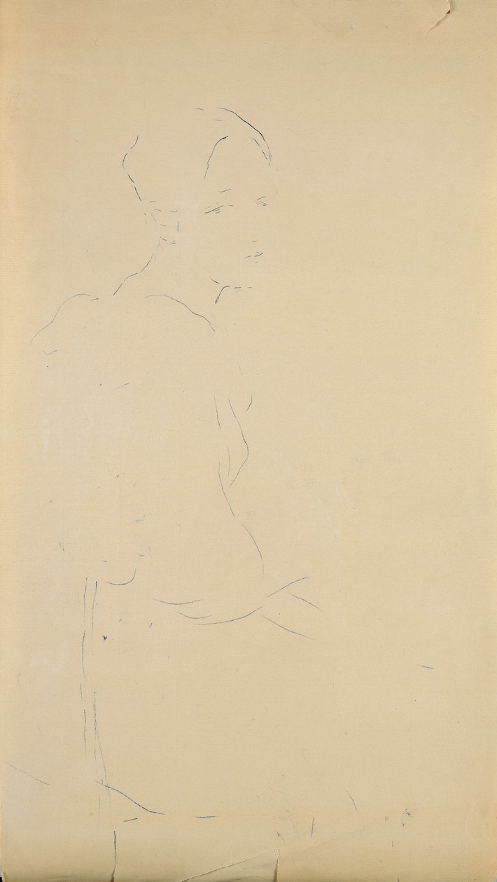 Profile of a young seated woman, 1887 by Berthe Morisot