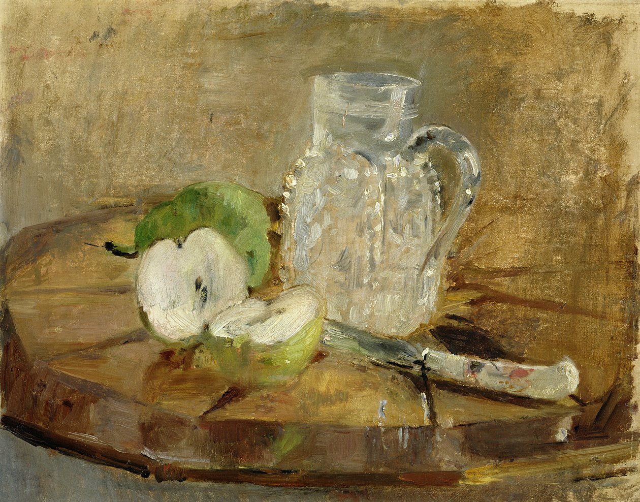 Still Life with a Cut Apple and a Pitcher, 1876 by Berthe Morisot