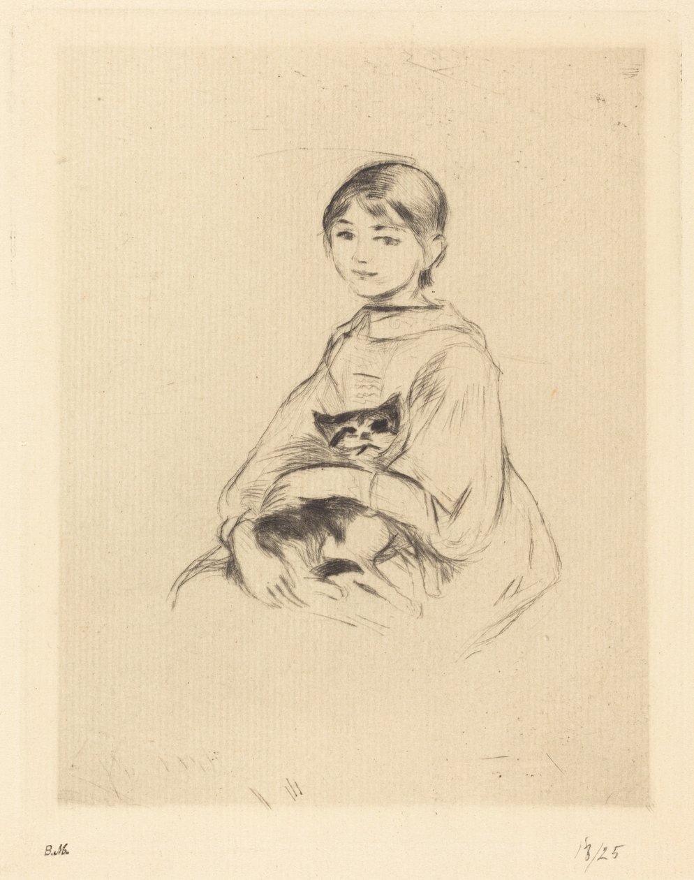 Julie Manet Holding a Cat by Berthe Morisot