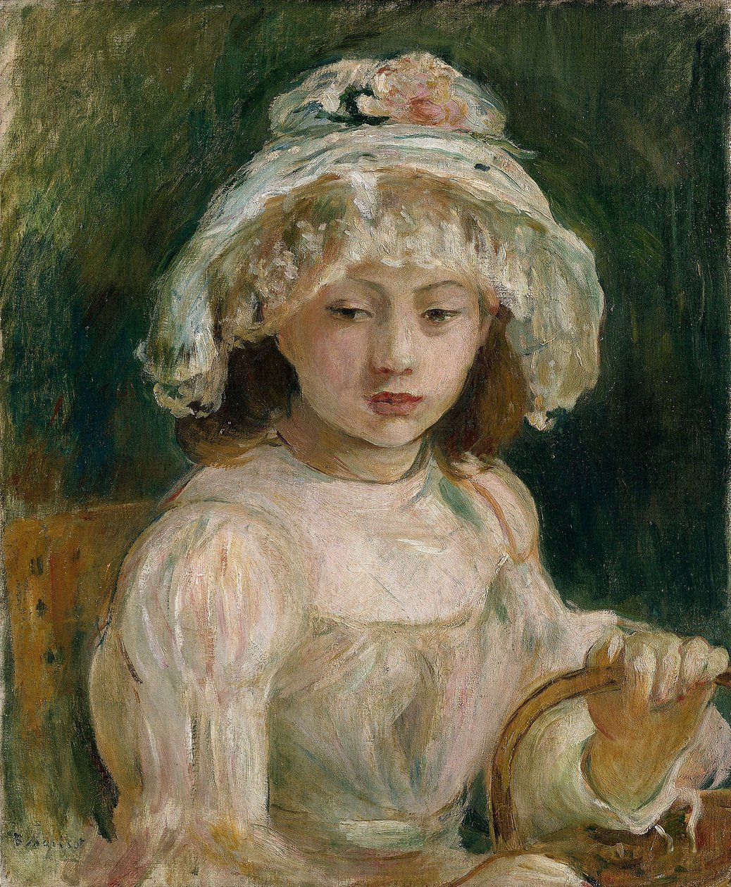 Young Girl with Hat by Berthe Morisot