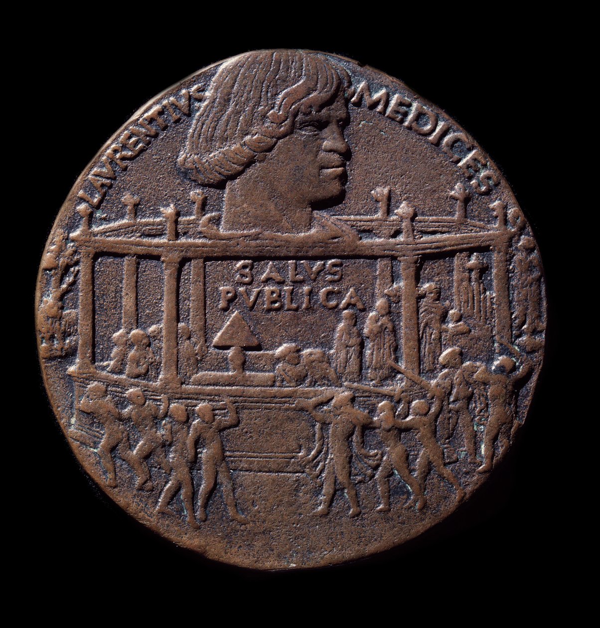 Bronze Medal on the Pazzi Conspiracy (1478) by Bertoldo di Giovanni