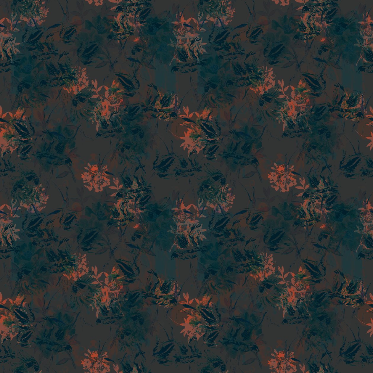 Burnt Umber Floral by Beth Travers
