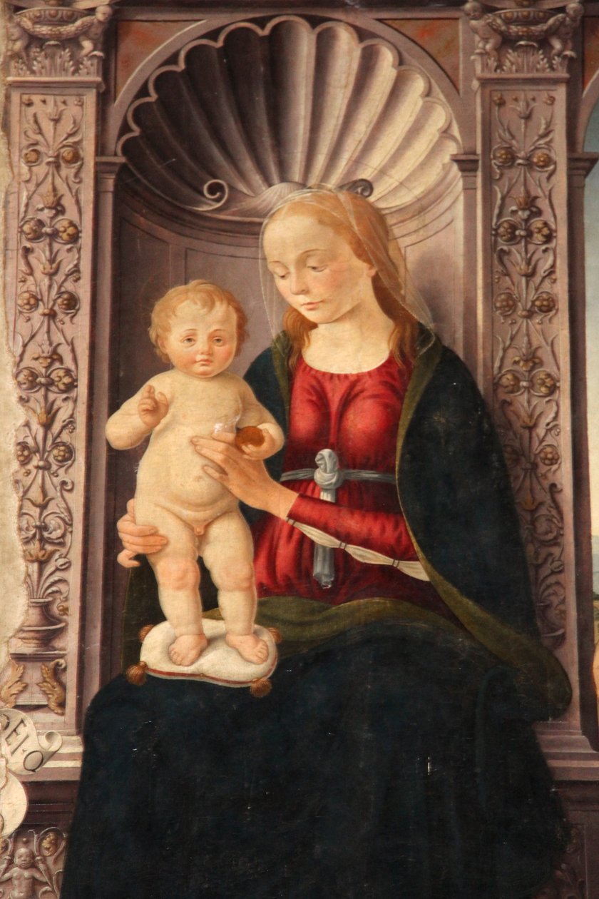 Madonna and Child Enthroned with Saints John the Baptist and Jerome by Biagio d