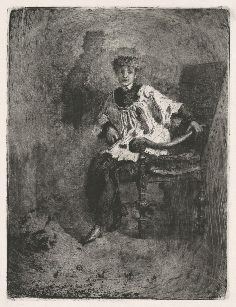 Seated Acolyte by Bianchi Mose