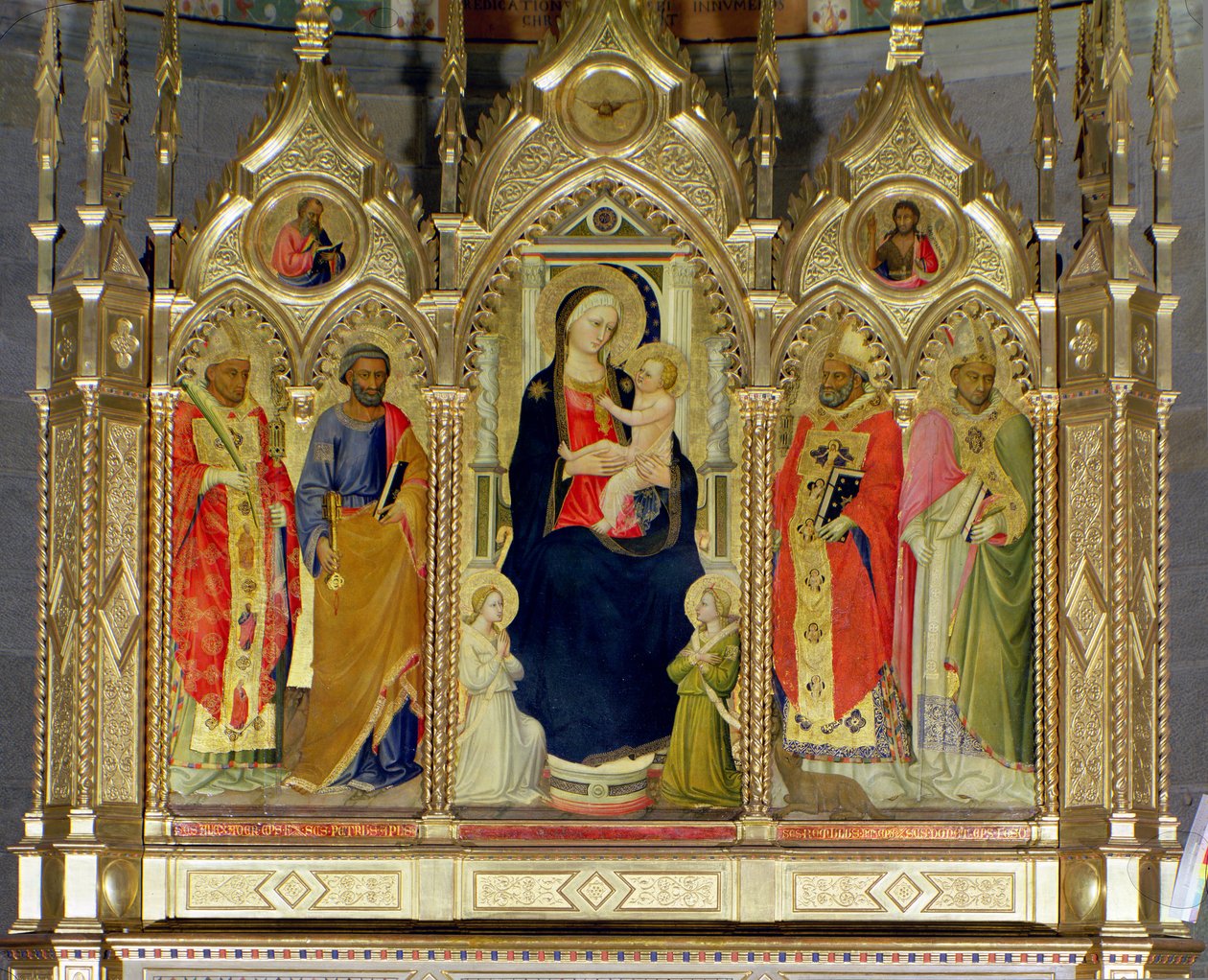 Madonna and Child with Saints (detail) by Bicci di Lorenzo