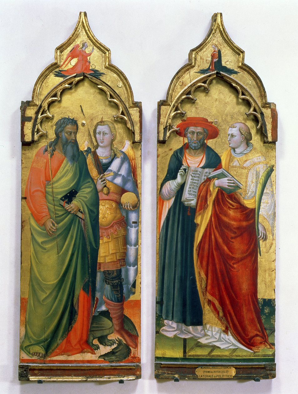 St. Andrew, St. Michael, St. Jerome and St. Lawrence by Bicci di Lorenzo