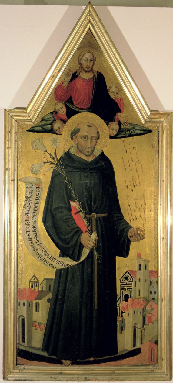 St. Nicholas of Tolentino Protecting Empoli from the Plague, 1445 by Bicci di Lorenzo