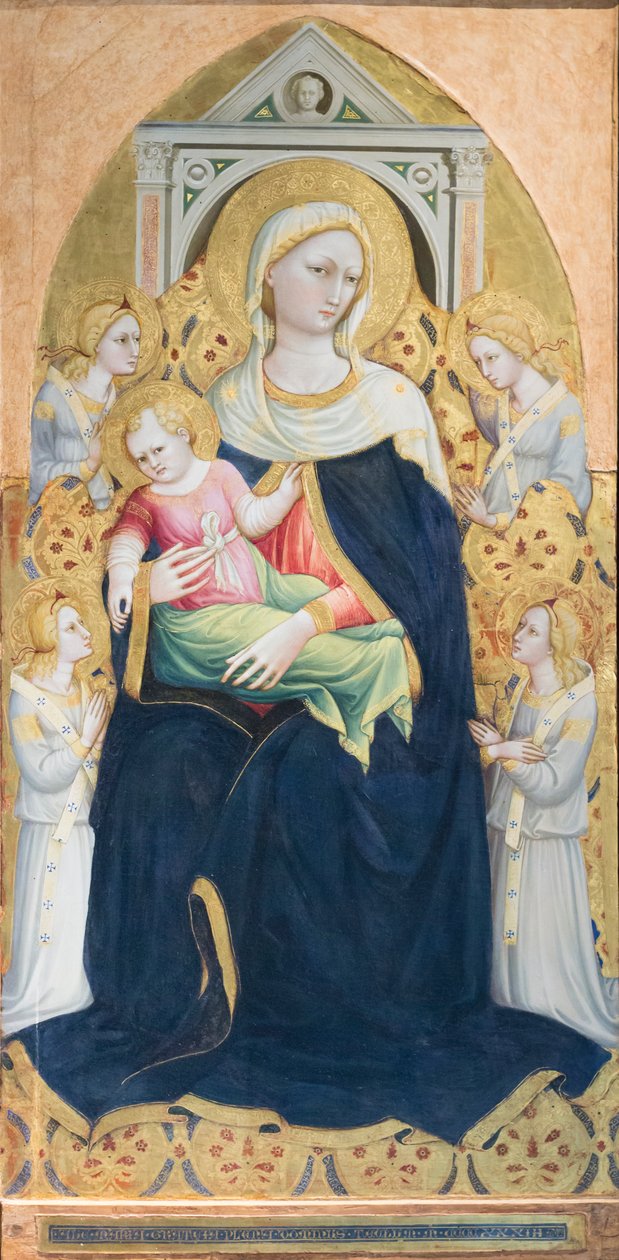 Enthroned Madonna with Child and Four Angels, c.1433 by Bicci di Lorenzo