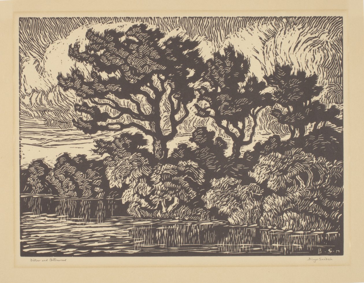 Willow and Cottonwood, about 1931 by Birger Sandzen