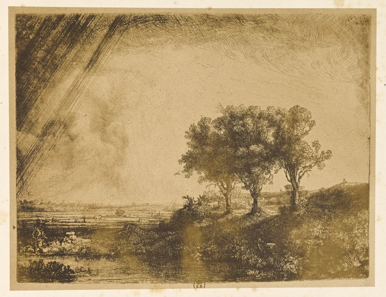 Landscape with Three Trees by Bisson Frères