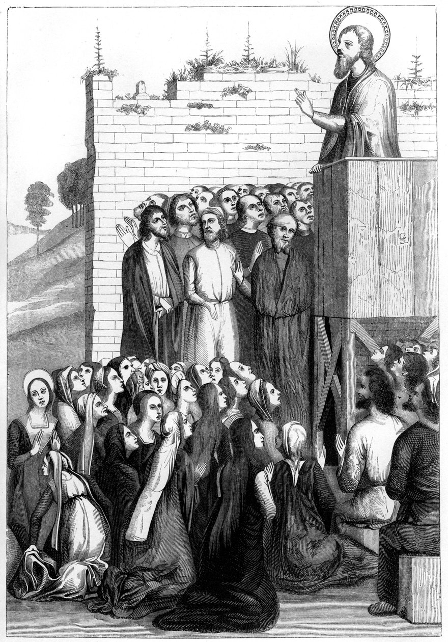 Christ preaching, 15th century 1849 by Bisson and Cottard