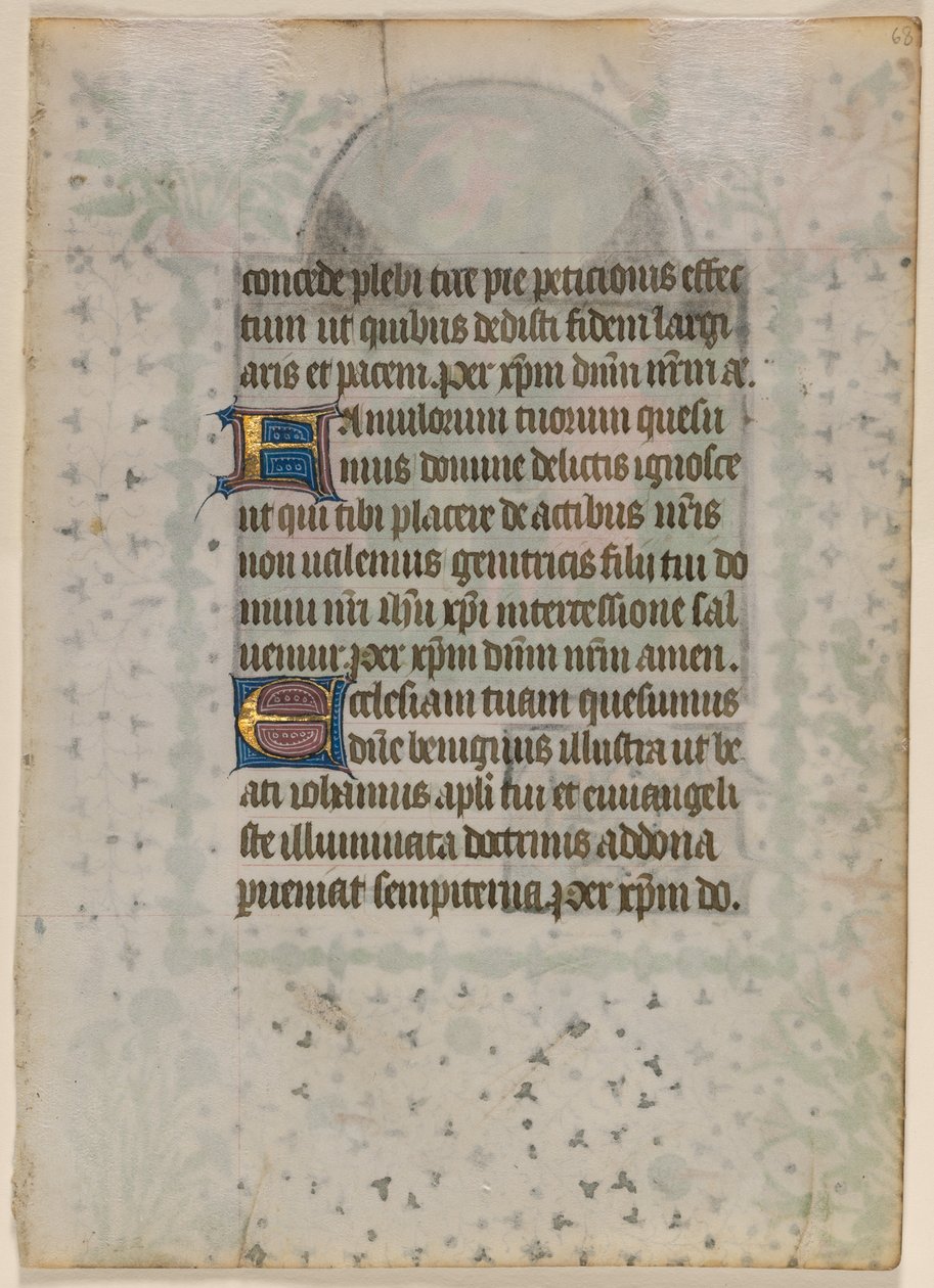 Leaf from a Book of Hours: Text verso by Boethius Illuminator